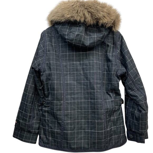 Obeymeyer Women's Dolly Insulated Jacket Black Faux Fur Lined‎ Hood SZ 10 - Picture 12 of 16